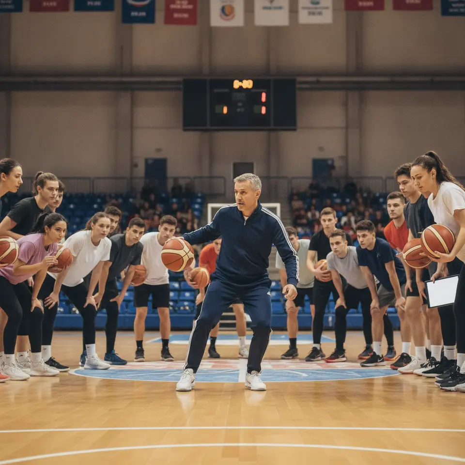 Professional athlete leading a masterclass session for aspiring sports participants.